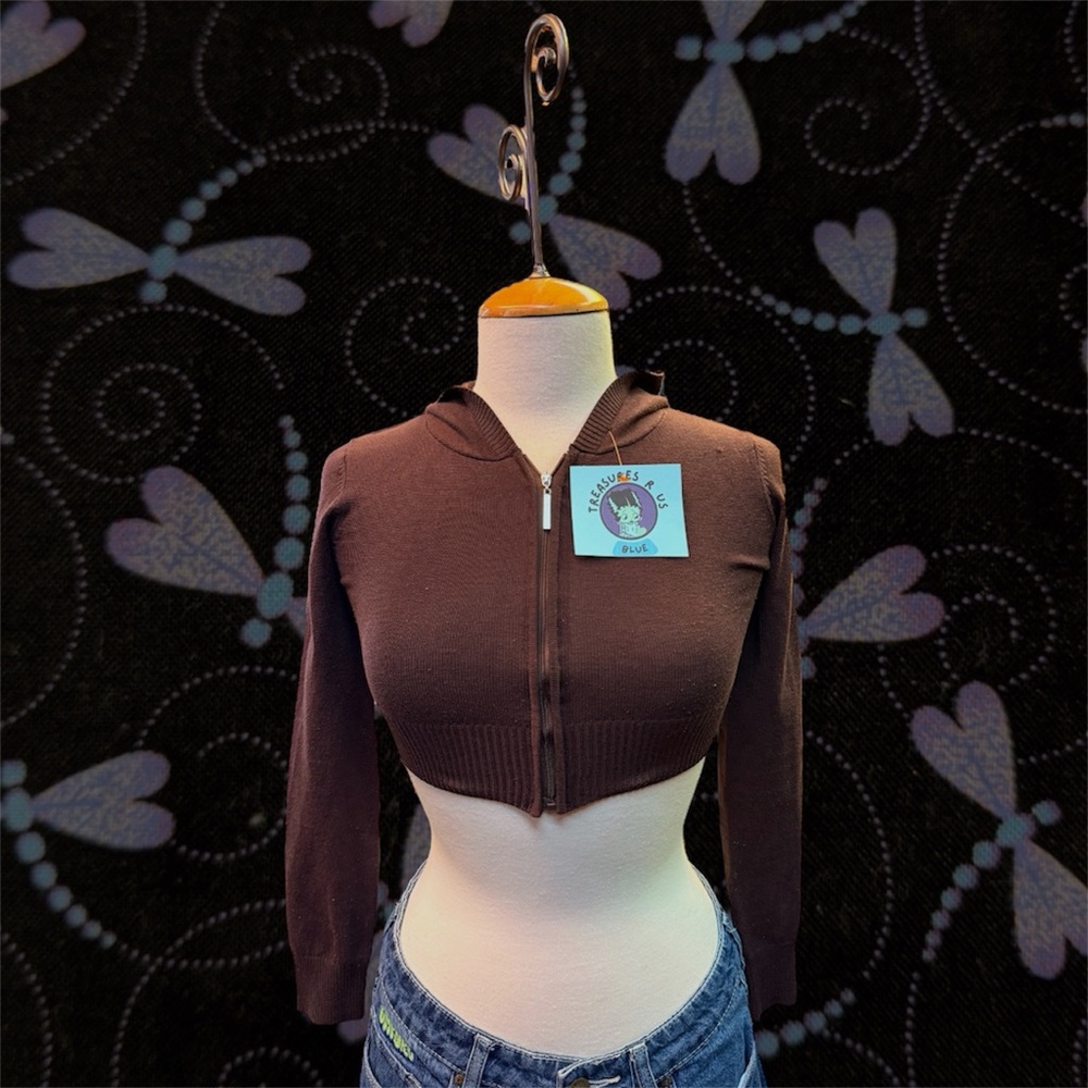 Papaya Chocolate Brown Knit Top